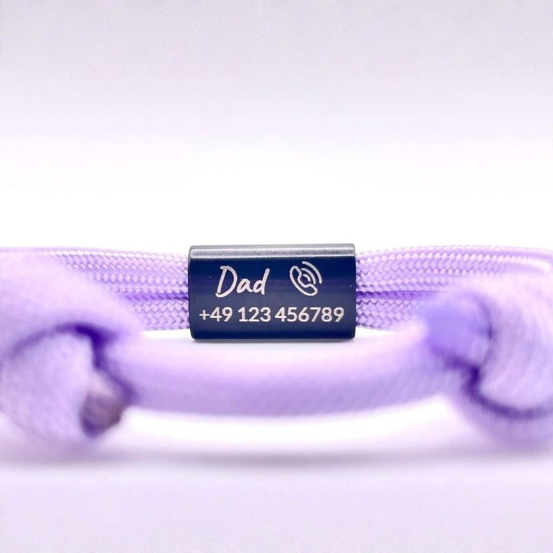 4mm Double Strap - SOS Bracelet with Personal Engraving