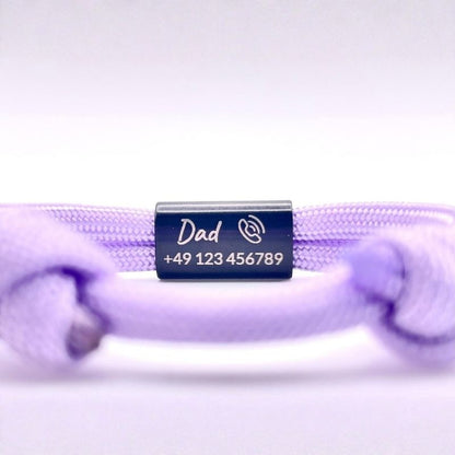 4mm Double Strap - SOS Bracelet with Personal Engraving